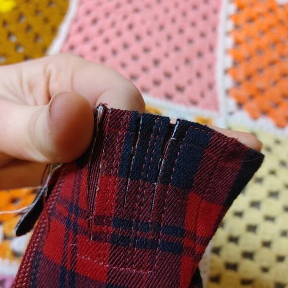 Alias Mae Ahara Bootie EU 36 Plaid Chunky Unique Statement Zipper Red Tartan - Picture 14 of 15